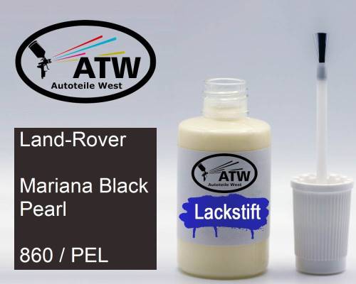 Land-Rover, Mariana Black Pearl, 860 / PEL: 20ml Lackstift, von ATW Autoteile West.